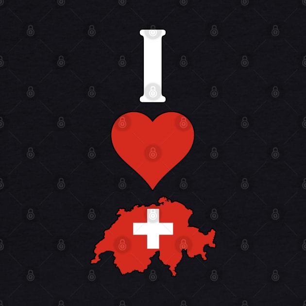 I Love Switzerland Vertical I Heart Swiss Flag Map by Sports Stars ⭐⭐⭐⭐⭐